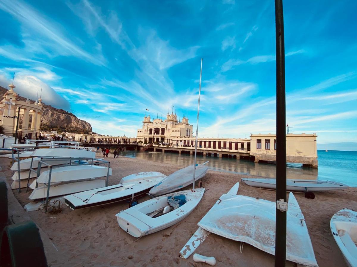 Mondello Beach The House With Green Lawns Villa ภายนอก รูปภาพ